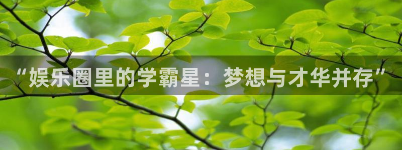 恒盛娱乐4注册：“娱乐圈里的学霸星：梦想与才华并存”